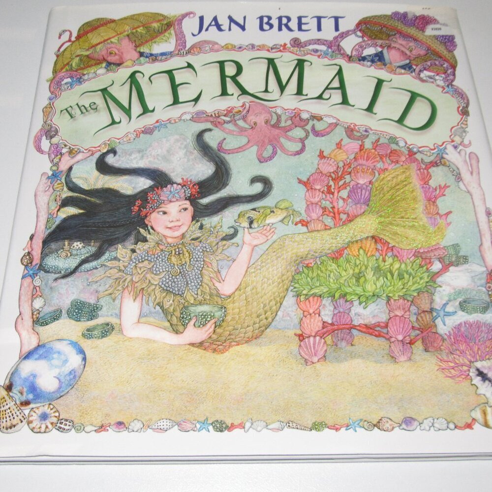 The Mermaid – Jan Brett Hardcover Kids Picture Fairy Tale Book | Whimsical